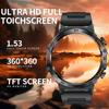 LIGE New LED Lighting Smart Watch 1.53inch HD Round Screen Bluetooth Call Men Smartwatches