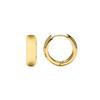 Earrings - LUXENTER - Apruk - Modern Hoop Earrings - 18k Yellow Gold - Diameter 22 Mm