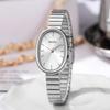 Bamboo Oval Small Plate Girls' Watch - High-End Luxury with Forest Style and Mother-of-Pearl Dial