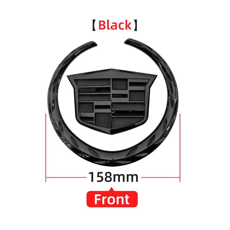 Car Rear Trunk Boot Front Head Grille Badge ABS Plastic Chrome 3D Logo Emblem for Cadillac SRX ATS XTS Auto Sticker Accessories