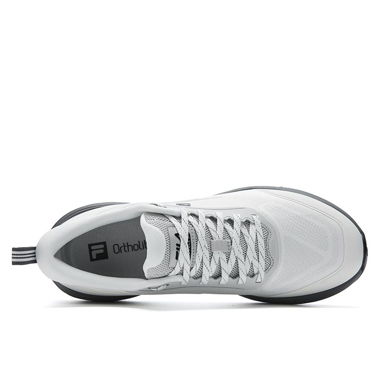 FILA Cushioning Abrasion Resistant Breathable Coverage Support Lightweight Rebound Low top Running Shoes Men's White A12M611103FBB