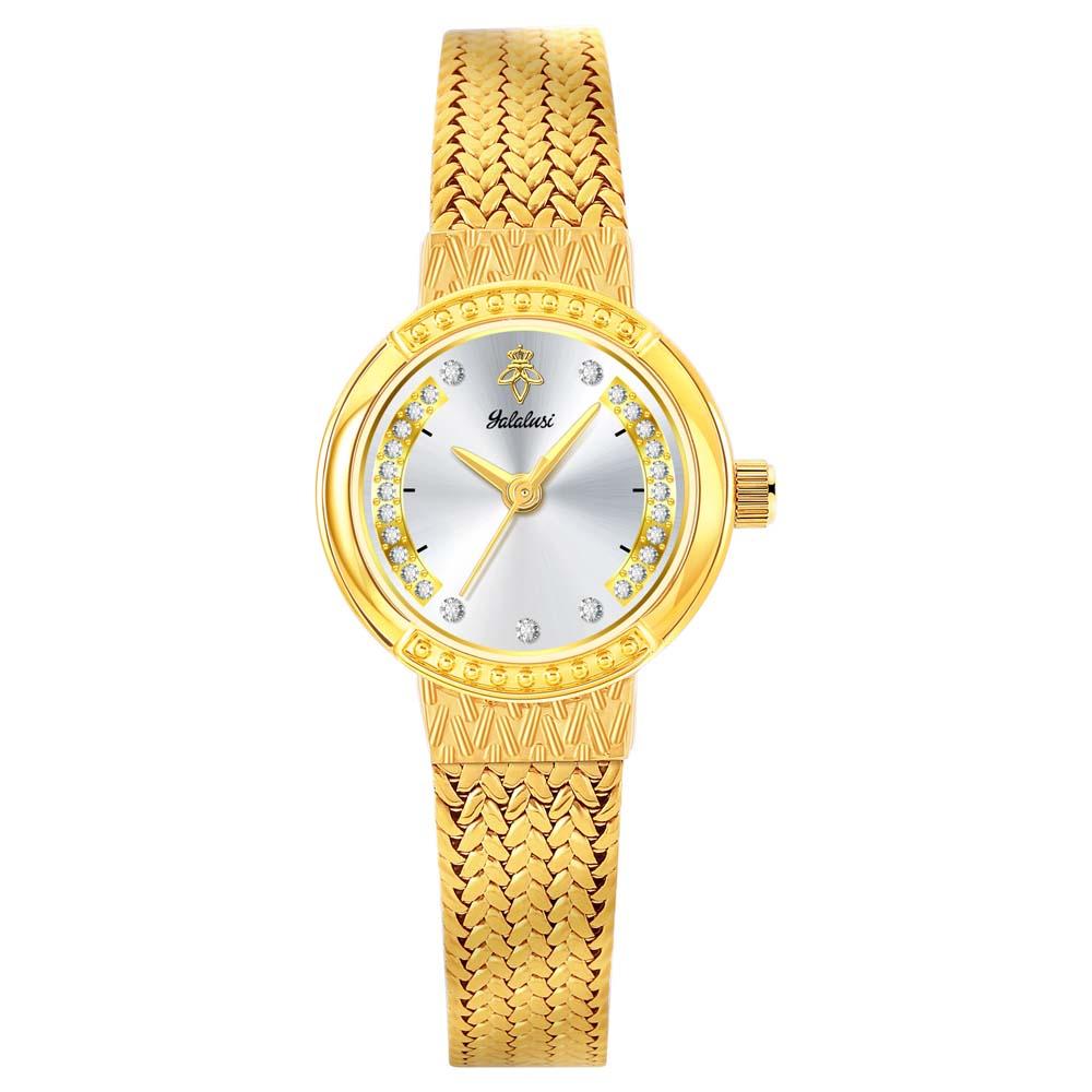 Yalalusi Gold Women Watch Luxury Diamond Quartz Wristwatch Fashion Milan Mesh Band Elegant Ladies Dress Watch Gift NEW