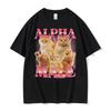 Alpha Kater Kätzchen Lustiges Meme T-ShirtS Herren Damenbekleidung Mode Niedliches T-Shirt Männlich Baumwolle Lässig Kurzarm T-Shirt Oberteile