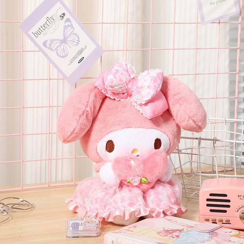 New Hot 25/30Cm Sanrio Strawberry Kuromi Pillow Plush Toy Girls Soft Stuffed Animal Toys Strawberry Melody Doll Gifts