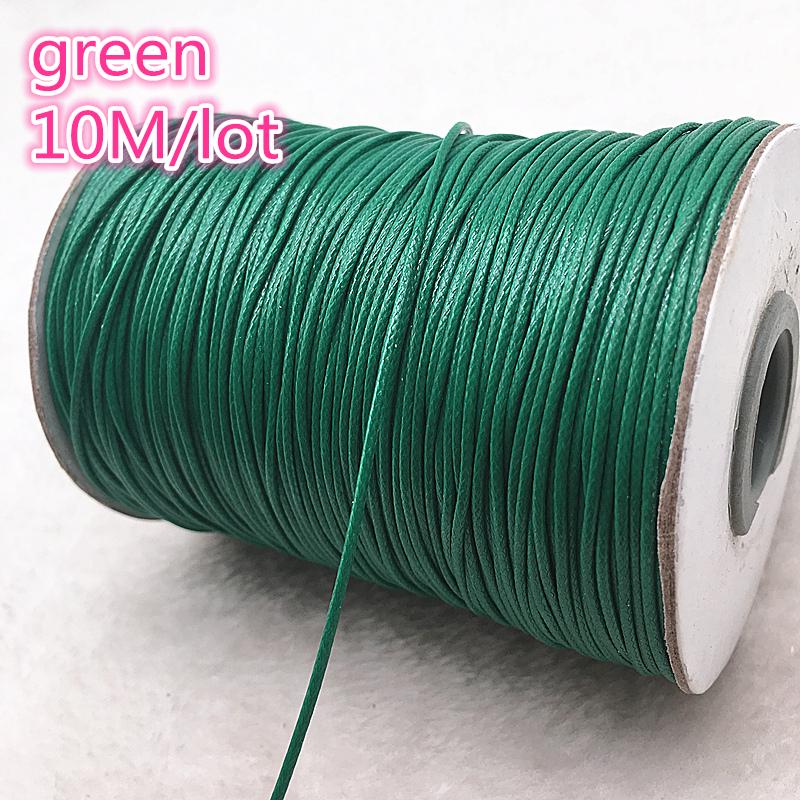 10 meters 1mm Waxed Cotton Cord Waxed Thread Cord String Strap Necklace Rope Bead DIY Jewelry Making For shamballa Bracelet