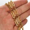1 Meter Gold Color Stainless Steel Flat Cable Link Rolo Chains for DIY Jewelry Making Supplies Wholesale In Bulk Necklace Making