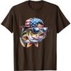 Funny Fishing FisherUnisex Gift American Flag T-Shirt