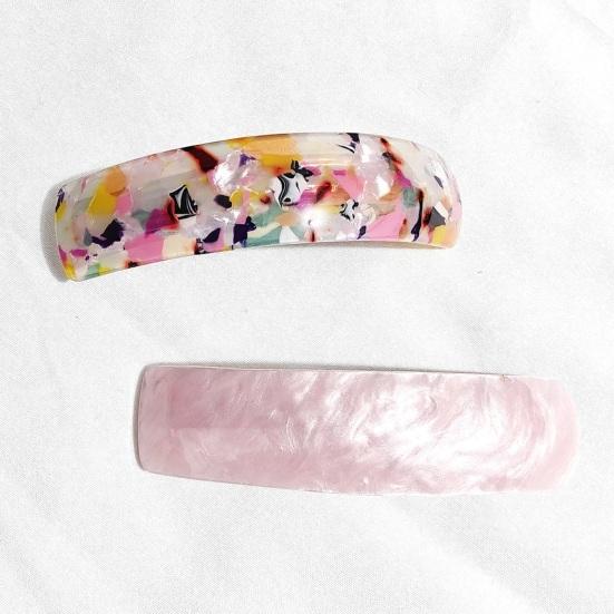 Hairpin Wide-Edge Arc Design Smooth Hair Styling Spring Hair Clip Lightweight Decorative Hair Accessory