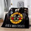 Guns N Roses Hard  Rock Band Blanket,Soft Throw Blanket for Home Bedroom Bed Sofa Picnic Travel Office Rest Cover Blanket Kids