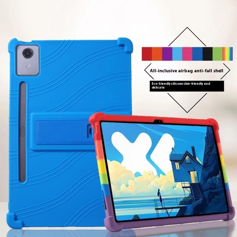 Για Lenovo Xiaoxin Pad Pro 12.7 ιντσών/Pad Pro 12.7 (2025) Θήκη σιλικόνης με βάση στήριξης, ανθεκτικό προστατευτικό κάλυμμα