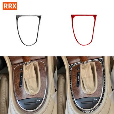 Für Mercedes-Benz CLS C219 2004-2009 Auto-Schalthebelgehäuse Außenrahmenabdeckung Verkleidung Kohlefaseraufkleber Innen