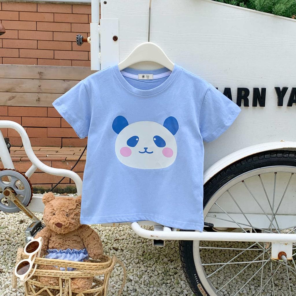 Girls' Casual Short-sleeved T-shirt Summer Children's Cotton Base Shirt