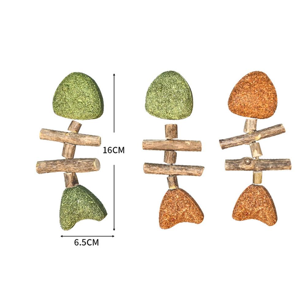 Creative Fish Bone Cat Toy Cat Chew Interactive Toys Kitten Cleaning Teeth For Cats Pet Supplies Accessories
