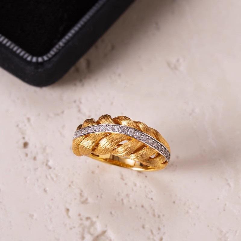 Classic Copper Alloy Zircon Ring Ladies Jewelry Wedding Promise Party Gift