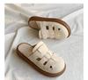 Baotou cool slippers women's new versatile girl heart without heel in summer 2025 wearing thick-bottomed lazy half slippers