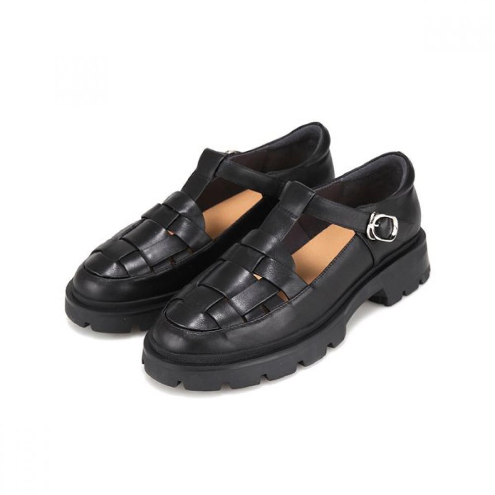 Barbara Soft Leather FiSherman Chunky Women S Loafer Bbi145bk 250mm 16400₽