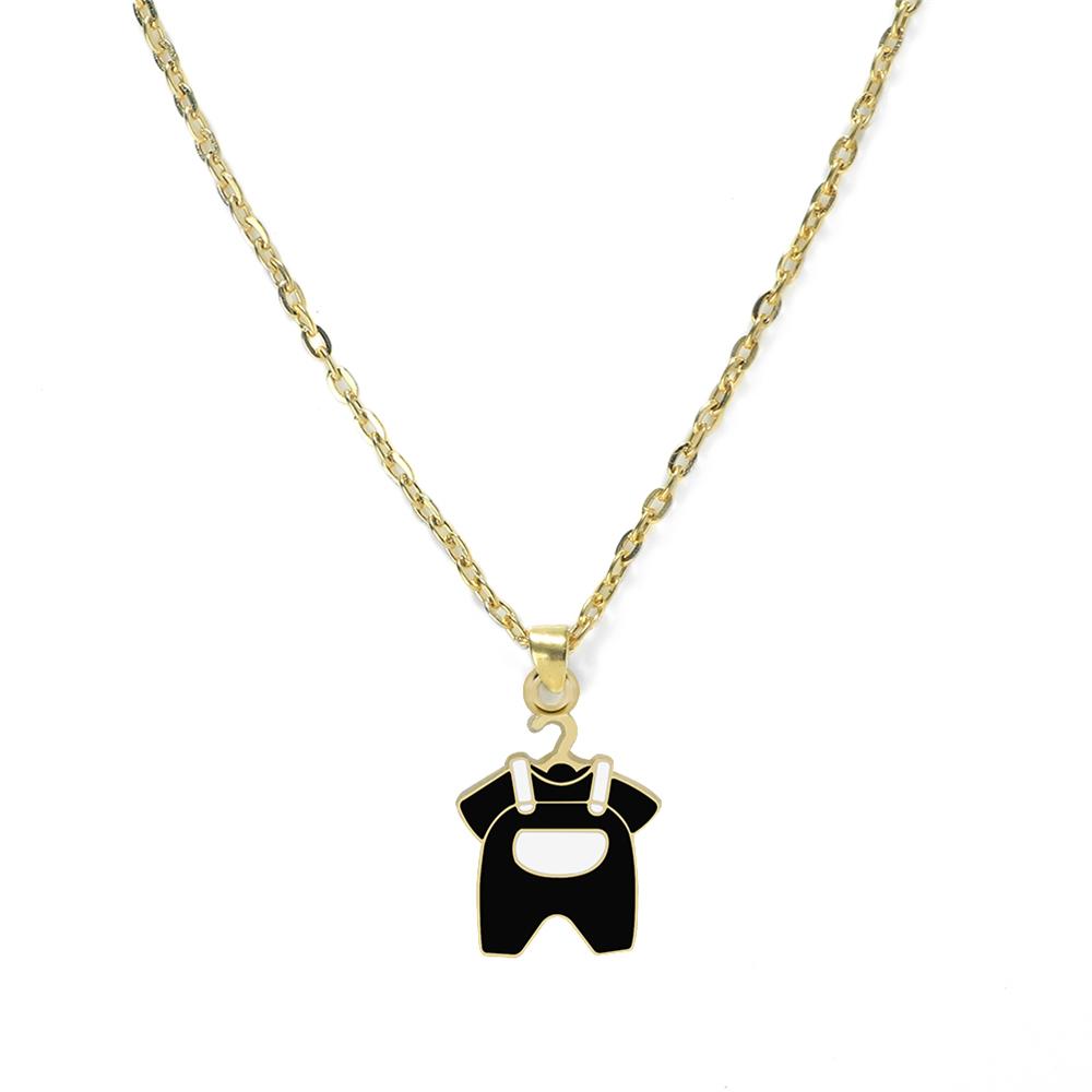 

Funny Mini Hanger Pendant Necklace Cute Charm Jewelry with Lobster Clasp Fashion Gold Silver Color Alloy Chain Gift For Girl Men