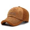 Gorra de Béisbol de Invierno para Hombre Mujer Bordado de Letras Gorra de Lana de Cordero Gorra Cálida