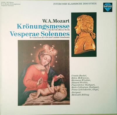 LP Record WOLFGANG AMADEUS MOZART FIGURALCH Krnungsmesse Vesperae Solennes 257691 Saphir 1974 Germany Classical Used