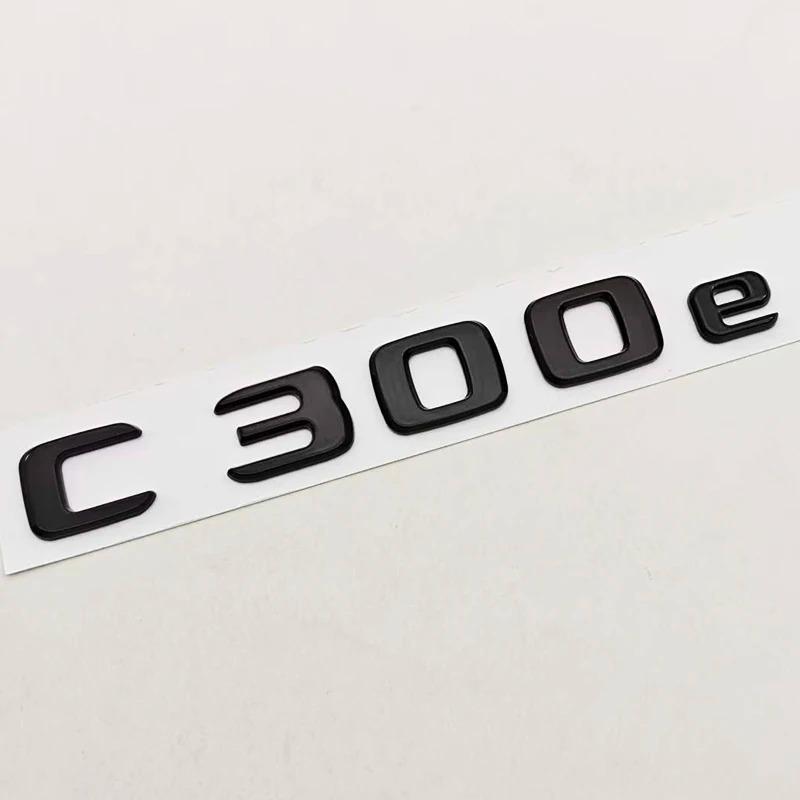 New 3D ABS Chrome Black Car Styling Logo C300e C300de Badge Rear Trunk Emblem Sticker Decals For Mercedes Benz C300e C300de W206 QL1