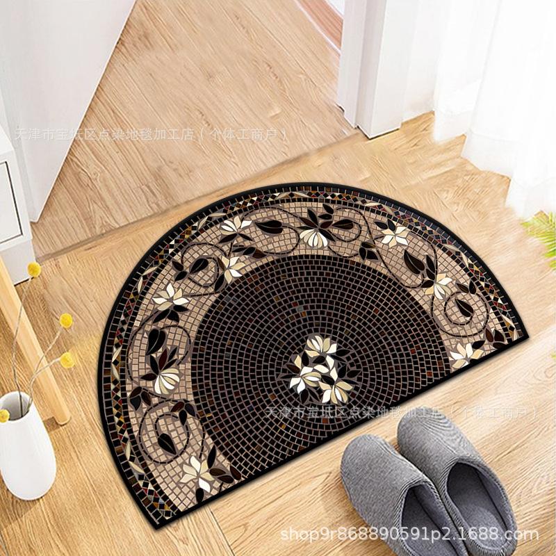 

Nordic Half Round Carpet Living Room Sofa Mat Bathroom Water Absorption Mat 40 * 60cm