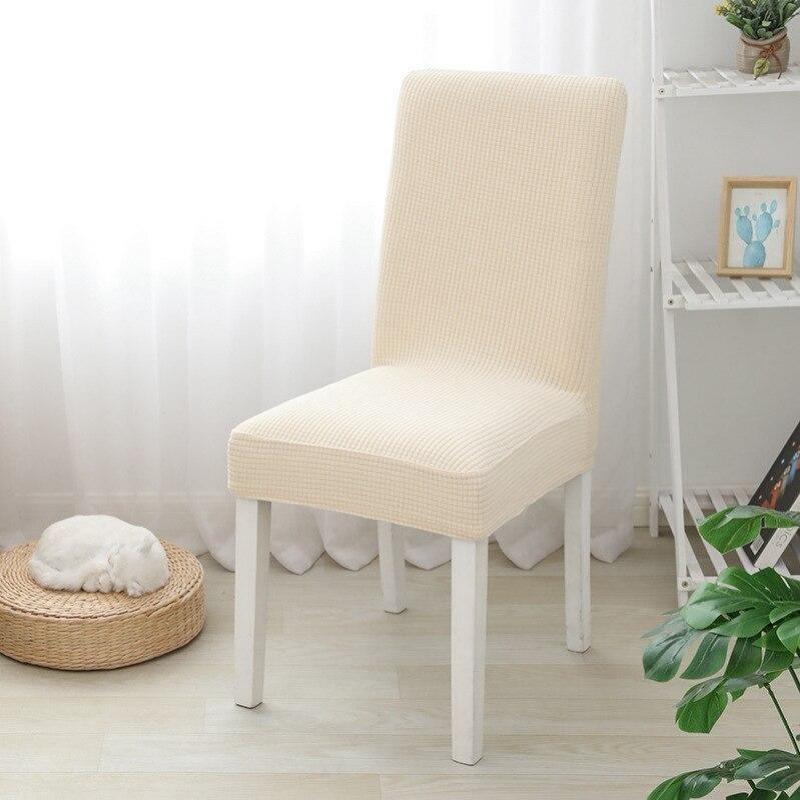 Jacquard Dining Chair Cover Spandex Elastic Stretch Long Back Chair Slipcover Case for Chairs Kitchen Hotel Wedding Banquet