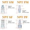 1 Pezzo Connettore Rapido NPT 1/4 Tipo USA Connettore per Tubo in Metallo PM SM PF SF Connettore per Raccordi Pneumatici