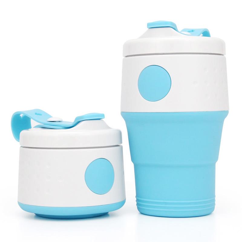 Silicone Folding Coffee Cup Outdoor Sports Telescopic Cup Water Cup Travel with A Compressed Cup.