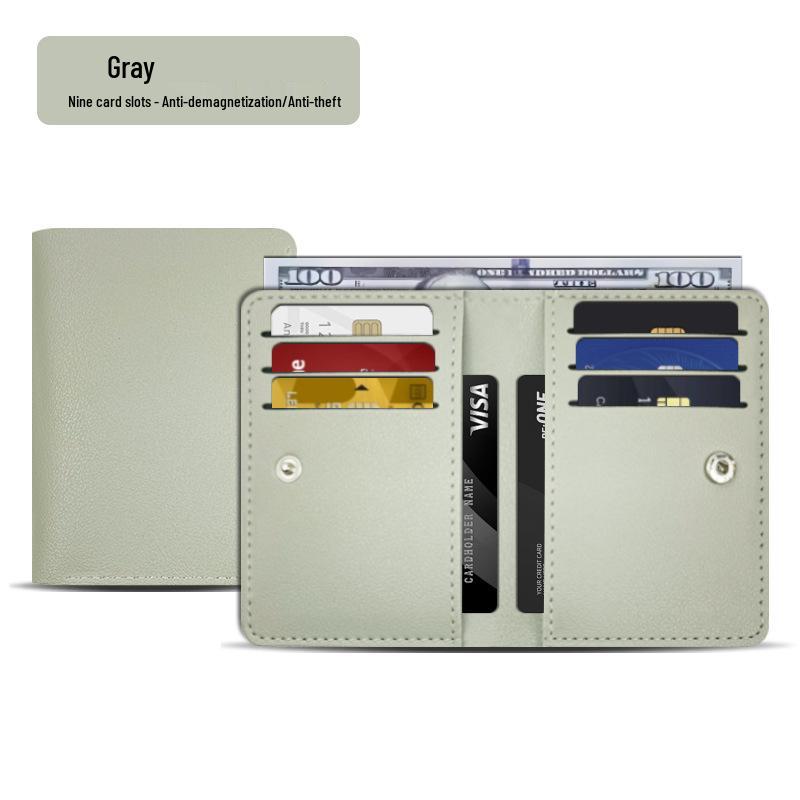 RFID Diebstahlschutz Lederkartenhalter mit Mehrfachkartenfächern und großem Fassungsvermögen für Kleingeld