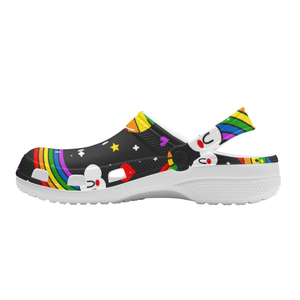 Pattern Printed EVA Clogs Women Men Breathable Lightweight Slip On Casual Footwear Soft Sole Summer Sandals Leisure Wear
