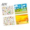 Preschool Arts And Crafts Coloring Book with Animal Stickers, Rich Cartoon Patterns Coil Binding Kids Art Activity Supplies Book, Creative Educational