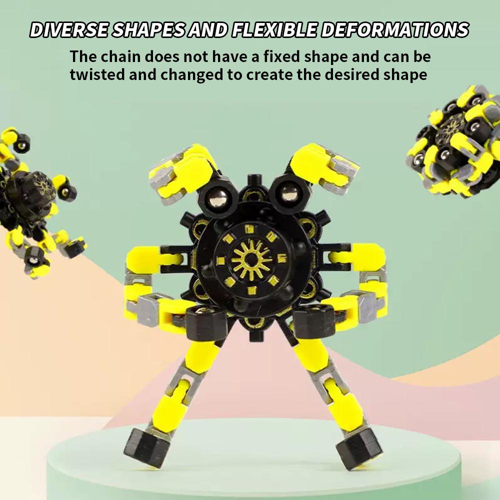 4pcs/2pcs/1pc Deformation Decompression Mechanical Fingertip Gyroscope Can Be Freely Deformed To Exercise Children's Hands-on a