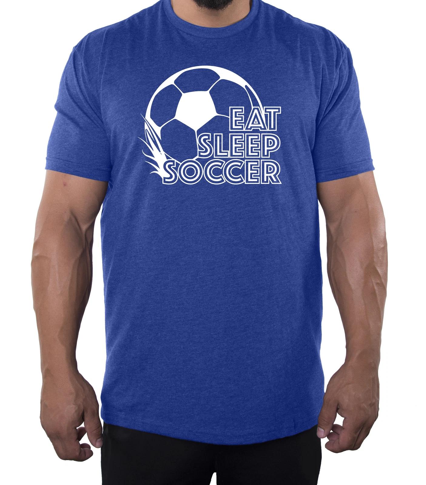 Eat Sleep Soccer Men s Soccer Shirts, Graphic T-Shirts 2XL
