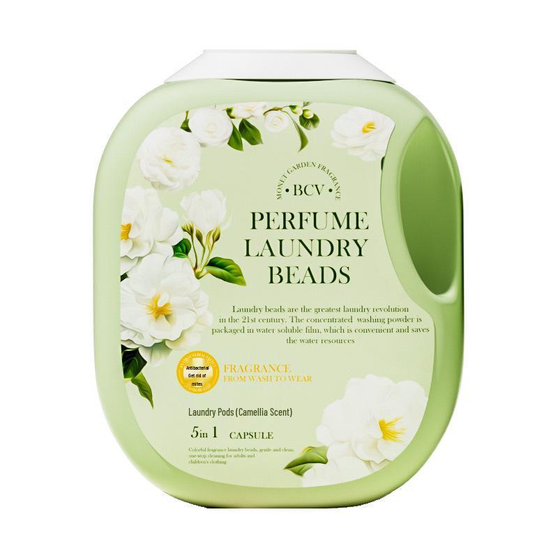 

Капсулы для стирки Camellia 5-в-1: Удаление пятен, Дезодорация, Стойкий аромат, Усилитель аромата, Концентрированное моющее средство (Большое ведро)