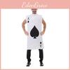 Halloween Lustige Pik-Karten, Karo-Karten, Herz-Karten Poker Karten Kostüm Overall Für Party-Auftritte Mit Polyesterstoff Für Erwachsene