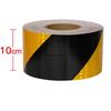 4inch*17FT Twill Yellow And Black Reflective Stickers Car Styling Vehicle Truck Motorcycle Waterproof Film Reflector For Things