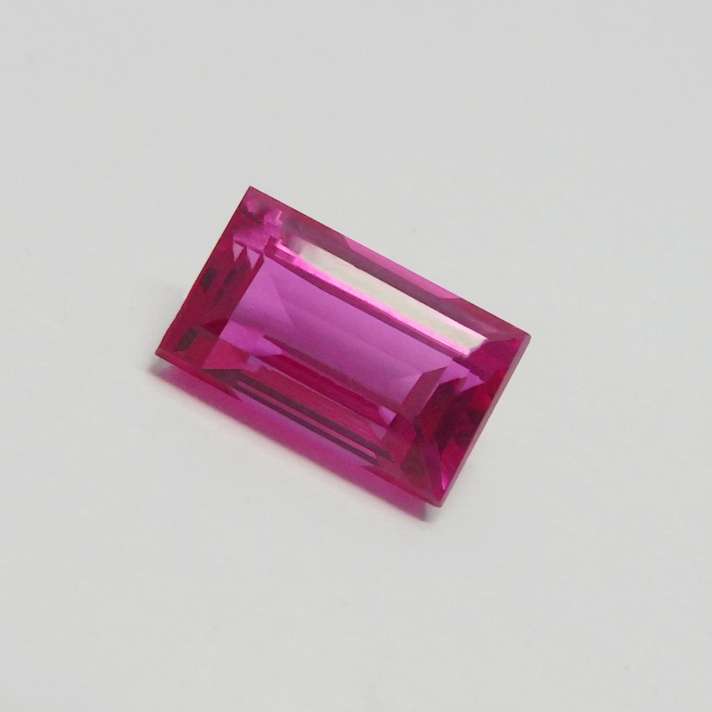 Rare Quality Natural Pink Ruby 5.75 Ct Emerald Cut Loose Gemstone CERTIFIED