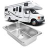 RV Kitchen RV Stainless Steel Single RV Sink with 40mm Drain Bar Single Square Hand Wash for RV Caravan inches x inches Drawing Sink, Basin, Hole,