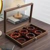 Wenge Wood Dustproof Jewelry Box with Lid for Bracelets and Accessories