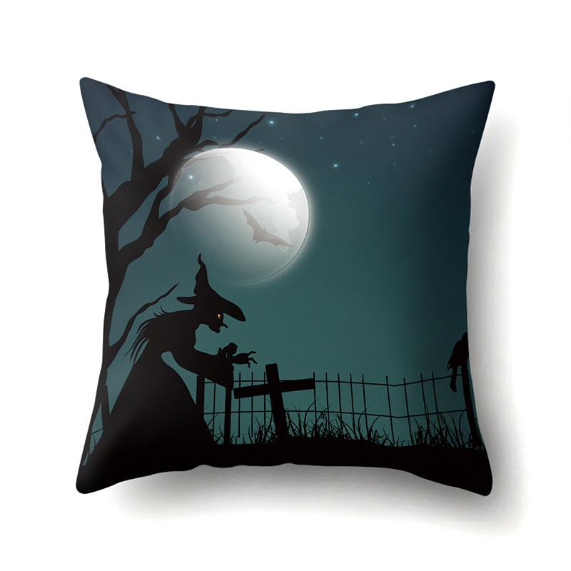 Halloween Pillow Cover Car Waist Pillow Pumpkin Sofa Cushion Cover Office Home Living Room Pillow Cover Premium