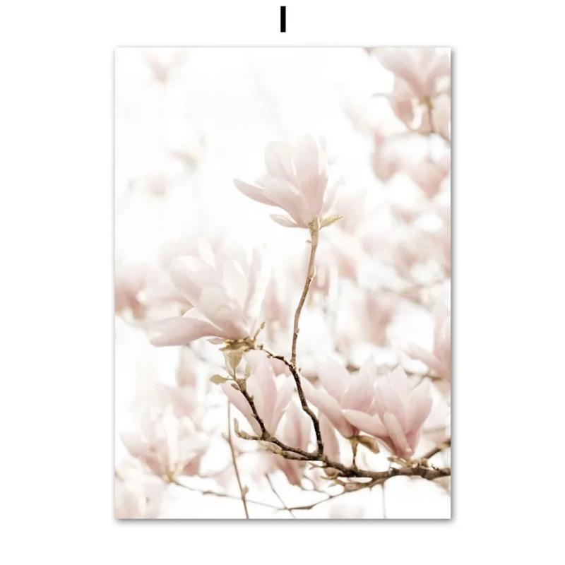 Nordic Posters And Prints Beige Dandelion Chrysanthemum Rose Wall Art Canvas Painting Living Room Home Decoration Wall Painting