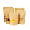 Self-Standing Transparent Window Kraft Paper Food Bag - Moisture-Proof & Self-Sealing for Tea Packaging