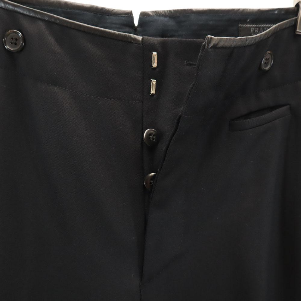Prada Made In Italy Long Pants 46 Charcoal Black Women Used