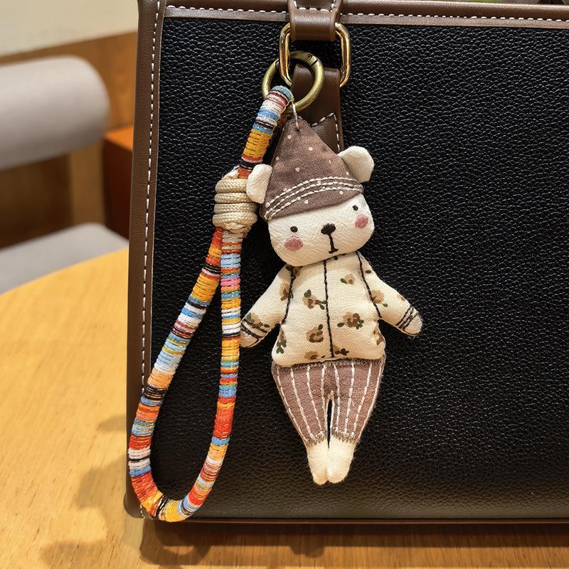Handmade Animal Keychain Cartoon Key Ring Pendant Fashion Bag Charm Gift for Women Kids