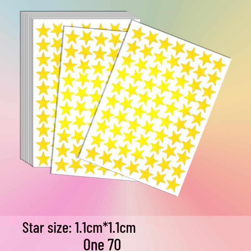 Five-Pointed Star Reward Stickers for Kindergarten - Teacher and Student Self-Discipline Chart