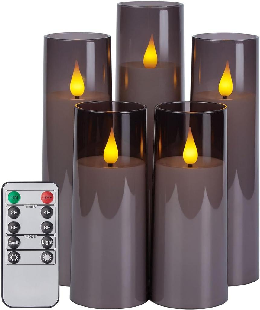 AGPTEK LED candle light no flickers like a real comes with dedicated remote timing for power outages and energy indirect brightness battery acrylic