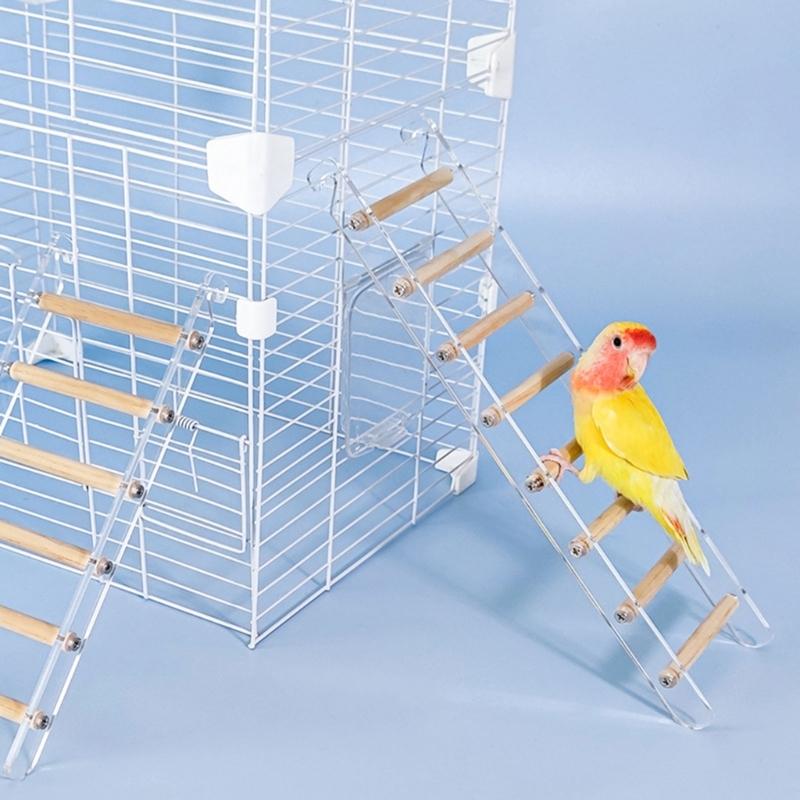 Vogelstange Naturholzständer für Papageien Sittiche Zubehör Wellensittiche Leiter Kratzbäume für Kleine Mittlere Papageien Ständer Spielzeug