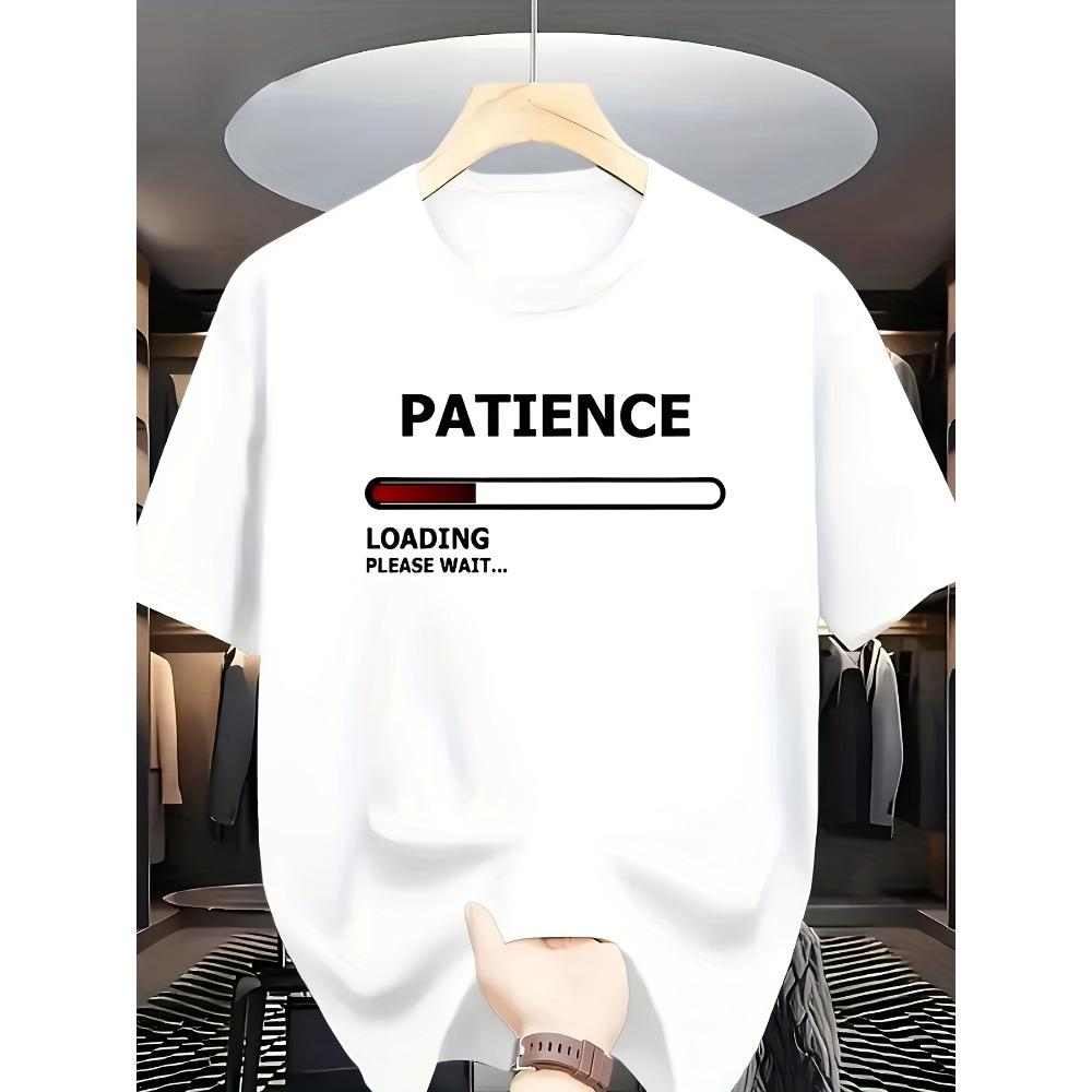 

Men s Versatile 2026 Summer Fashion Novel Print Round Neck Short Sleeve T-Shirt, Machine Washable Regular Style, Suitable for Gy M