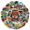 10/30/50/100pcs Cartoon Outdoor Camping Hiking Scenery Stickers Forest Wild Adventure Sticker Suitcase Phone Notebook Decals Toy
