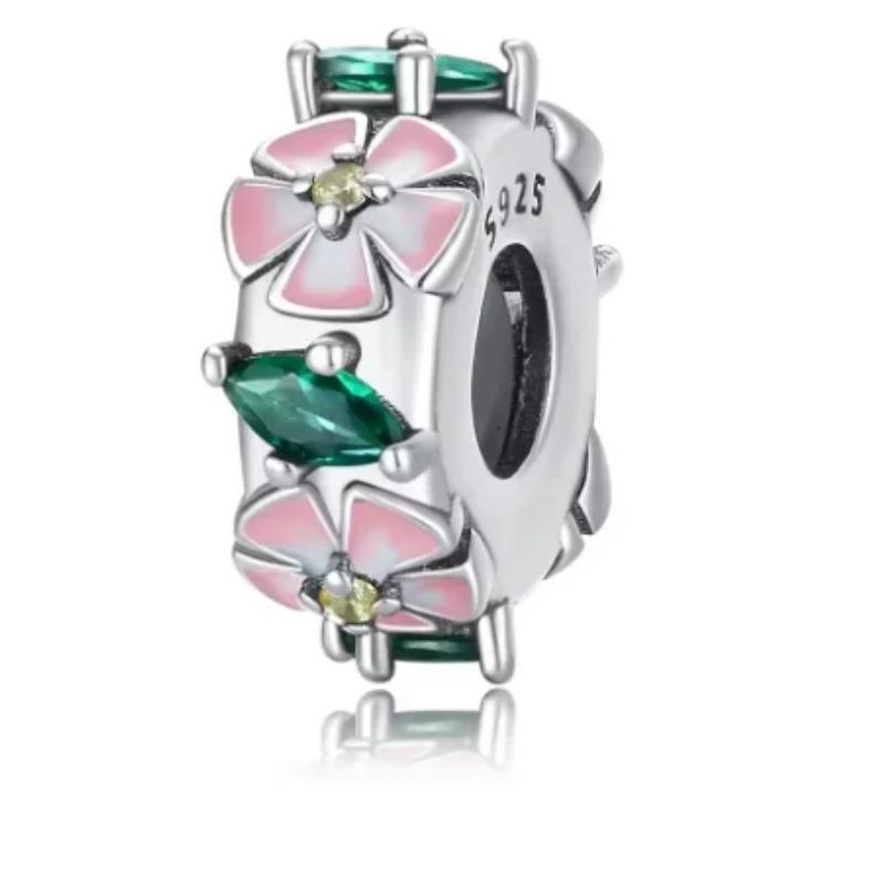 Romantic Copper Flower Charms Bloom Rose Pendants Beads Fit Original Bracelets Necklaces Diy Jewelry Gift For Women